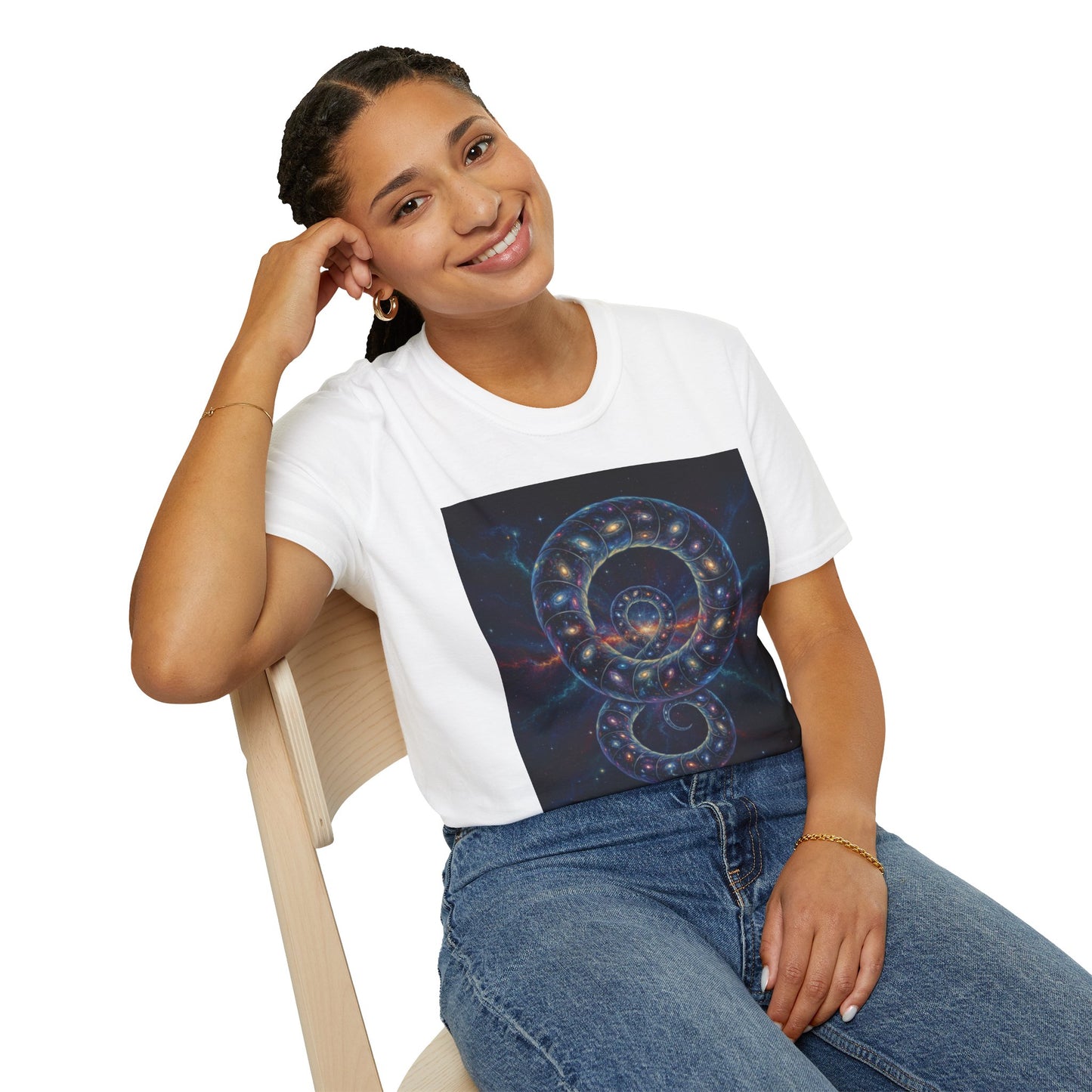 Camiseta Unisex Original Kundalini Estelar – La Serpiente del Cosmos 🐍✨