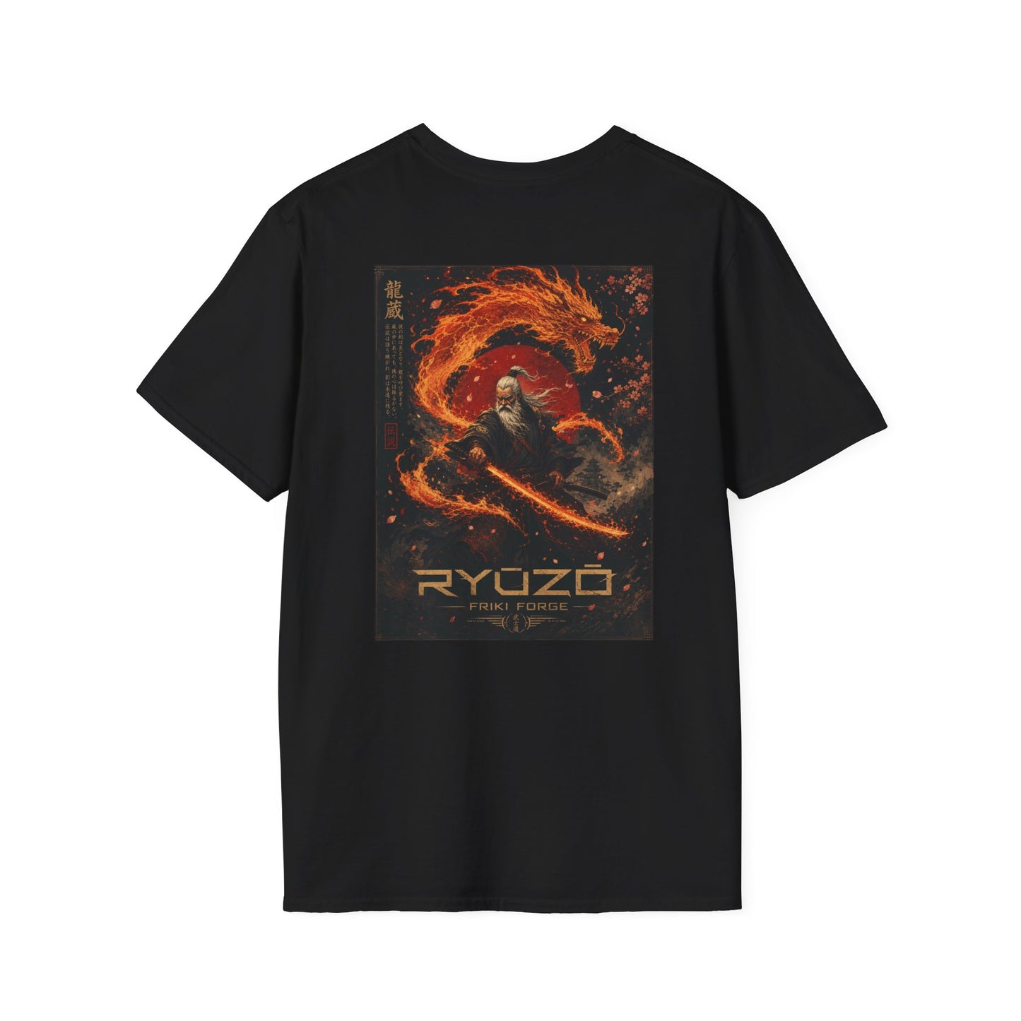 Camiseta Unisex Original Ryūzō – Samurai de la Llama Eterna 🔥⚔️