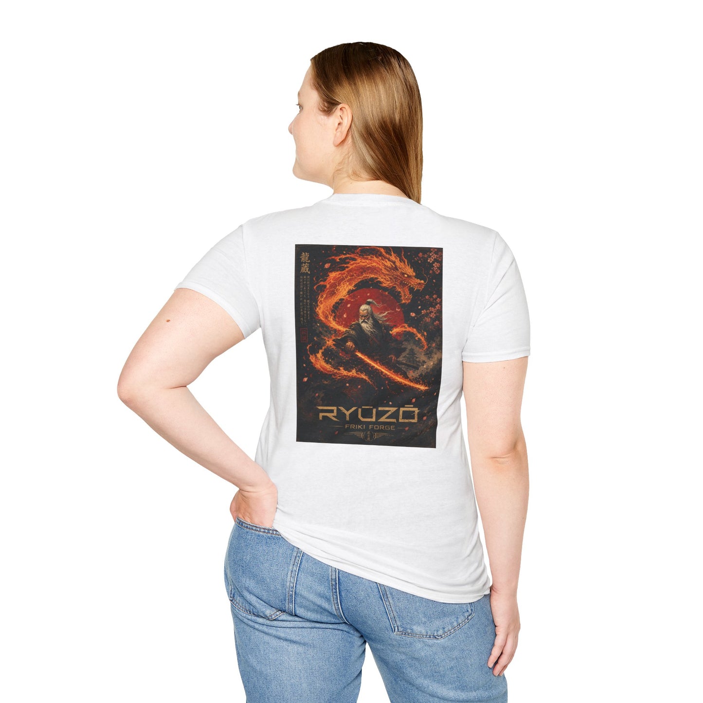 Camiseta Unisex Original Ryūzō – Samurai de la Llama Eterna 🔥⚔️