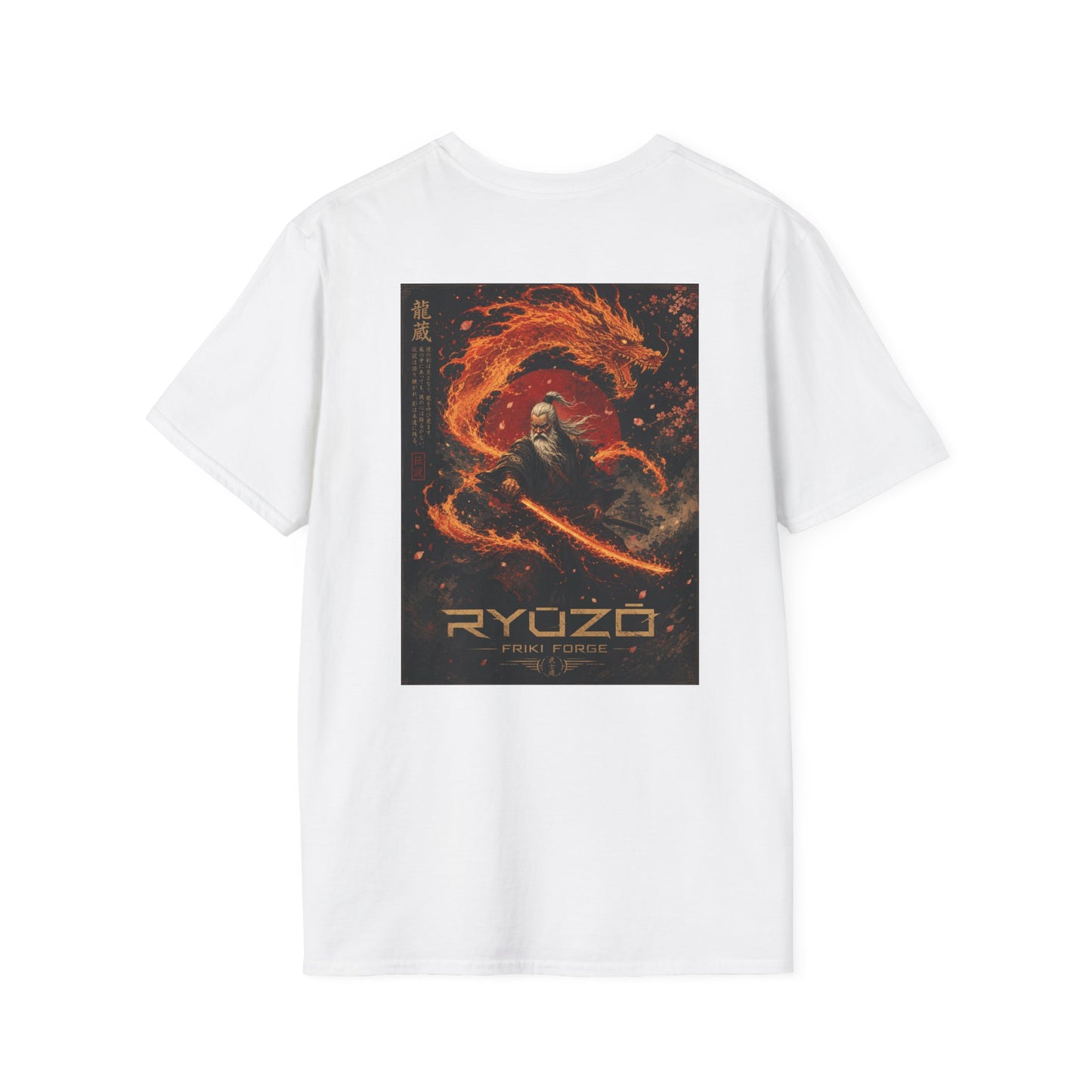 Camiseta Unisex Original Ryūzō – Samurai de la Llama Eterna 🔥⚔️