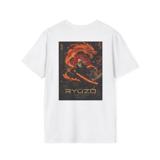 Camiseta Unisex Original Ryūzō – Samurai de la Llama Eterna 🔥⚔️